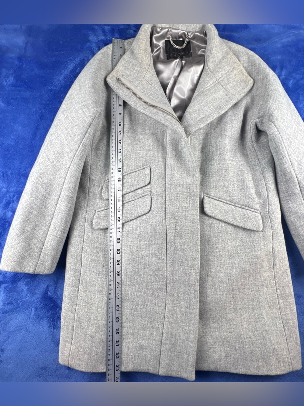 J. CREW Nello Gori Toscana Coat Italian Stadium-Cloth Wool Blend Size 10 Gray - Picture 9 of 14